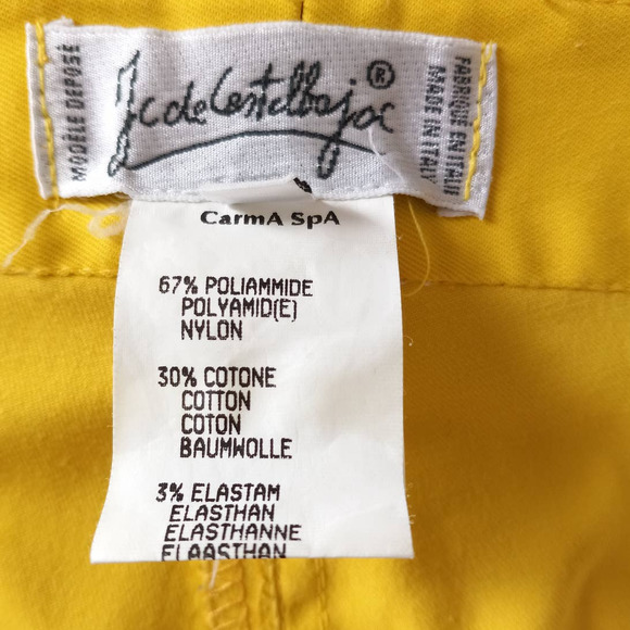 RARE VTG 90s JC de Castelbajac TWEETY Canary Yellow Slim Pants US 0 Looney Tunes - Picture 5 of 10